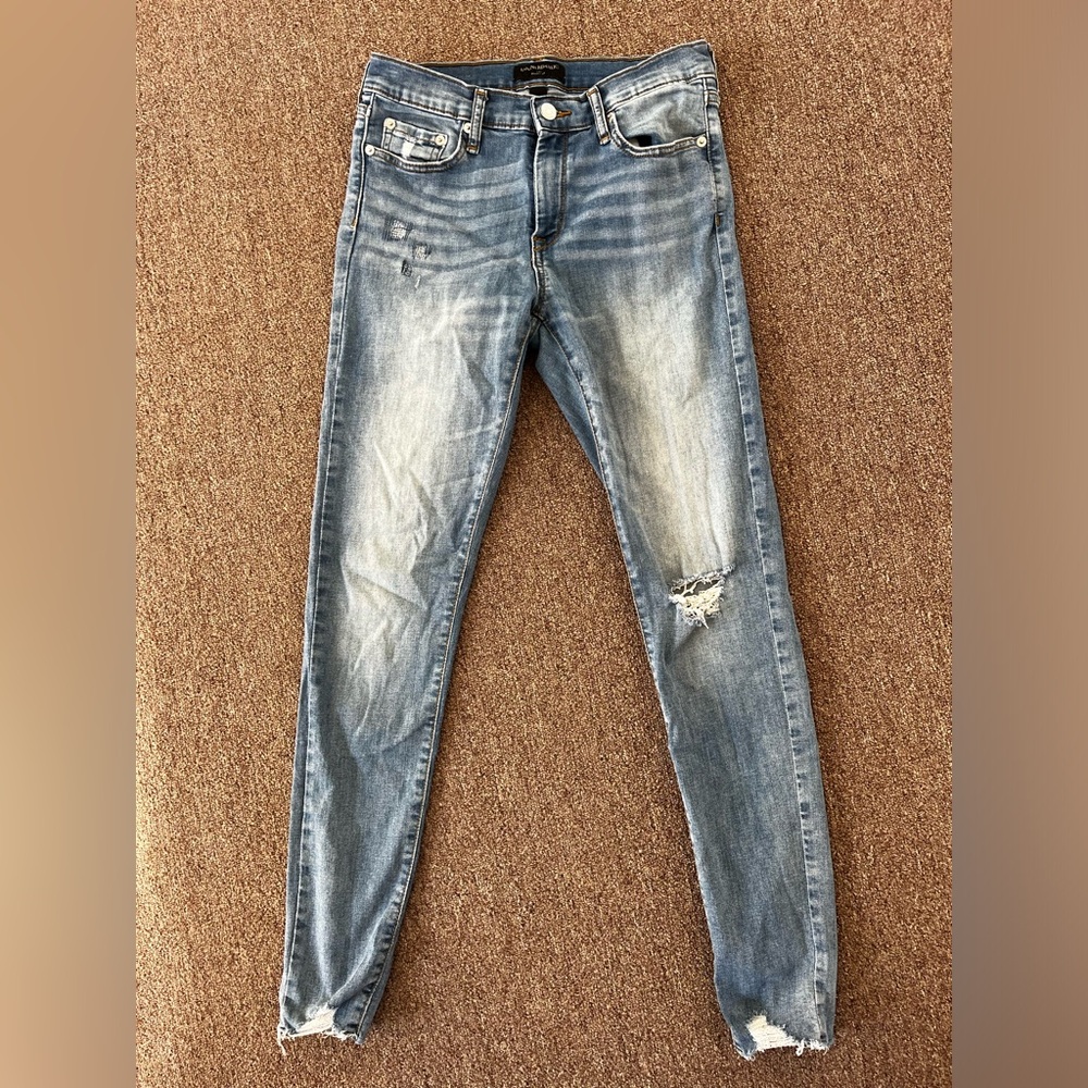 Banana Republic Light Wash Skinny Fit Ripped Jeans Size 4 / 27